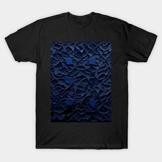 Abstract background with dark blue background. T-Shirt by webbygfx